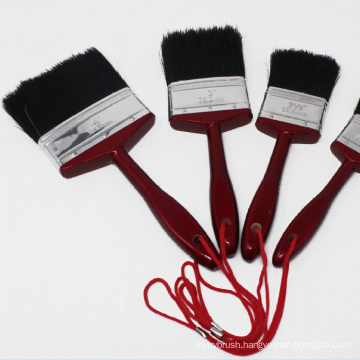 Black Bristle Tin plated Ferrule Red Wooden Handle Paint Brushes set